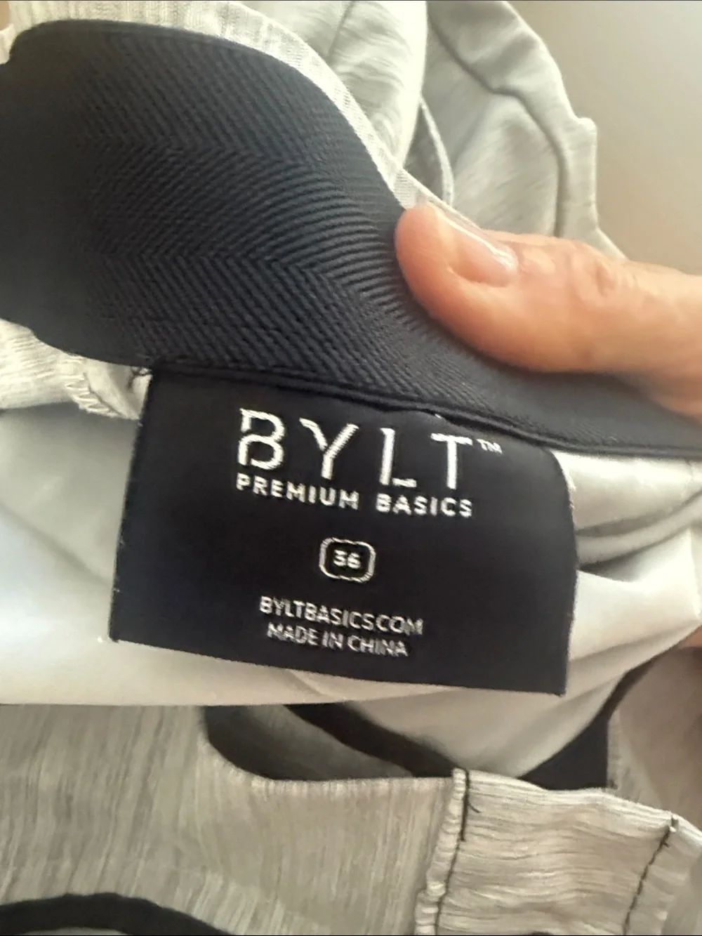 BYLT Basics Light Gray Flat Front Men's Shorts size 36